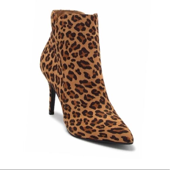 ZIGI SOHO SAVIDA POINTED TOE BOOTIE Leopard US 7.5M NWT - Picture 1 of 6